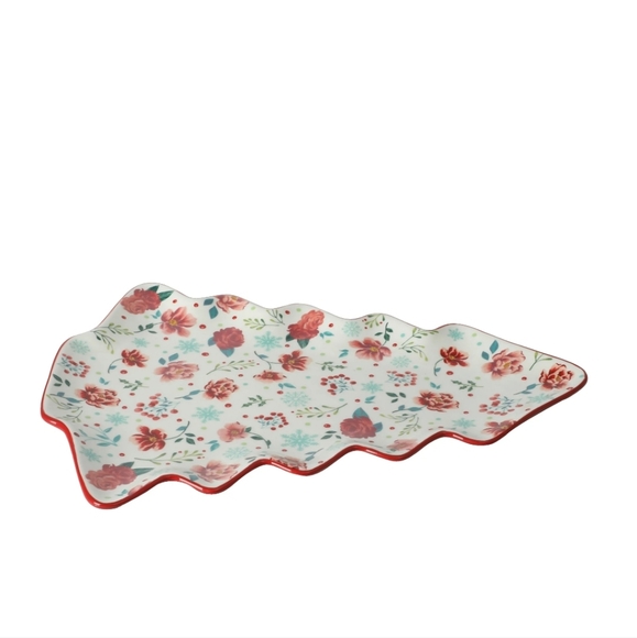 🎄 SALE New Pioneer Woman Merry Meadow Tree 16" Red Platter - Picture 4 of 7